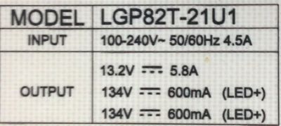 FUENTE PARA TV LG / NUMERO DE PARTE EAY65895655 / LGP85T-21U1 / EPCD27CB1C / 3PCR03039A / 65895655 / PANEL NC820TQF-VXKH1 / MODELO 82UP8770PUA.BUSJLKR - Imagen 2